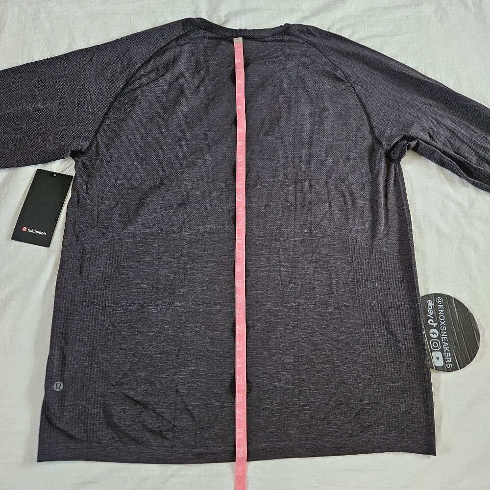 Lululemon Metal Vent Tech Long Sleeve 2.0 DCO/BLK Grey Black Men's Size XXLarge - Picture 6 of 7